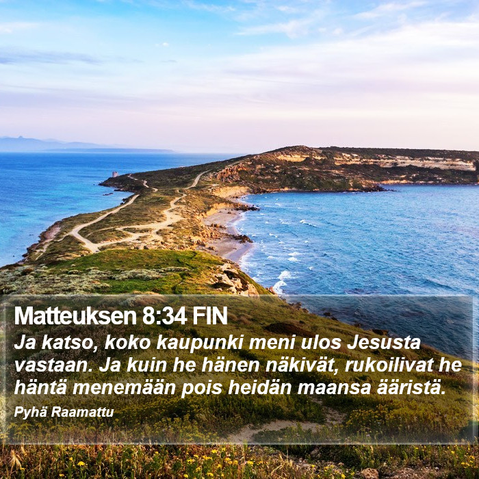 Matteuksen 8:34 FIN Bible Study