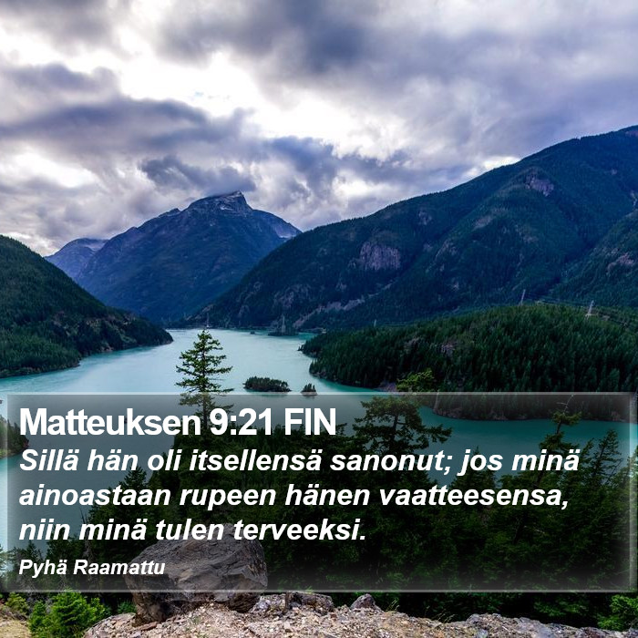 Matteuksen 9:21 FIN Bible Study