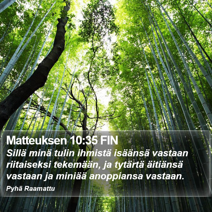 Matteuksen 10:35 FIN Bible Study
