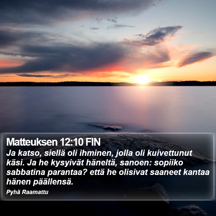 Matteuksen 12:10 FIN Bible Study