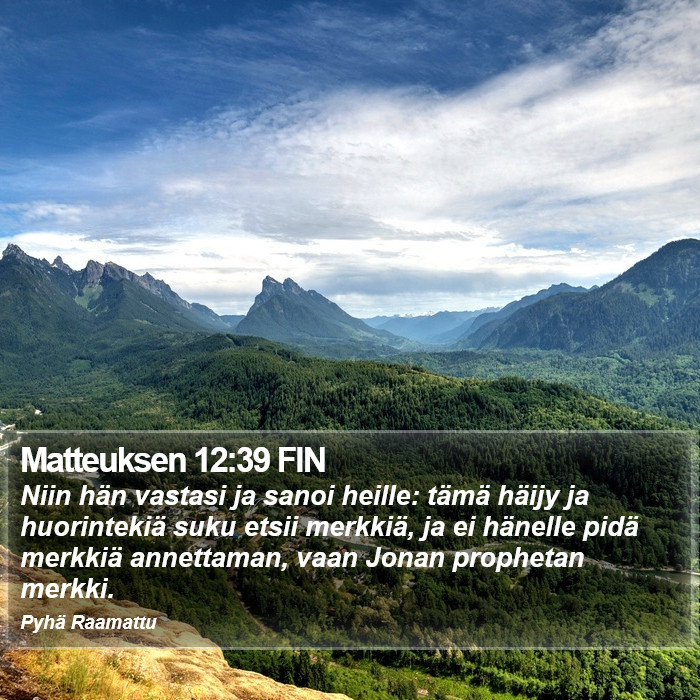 Matteuksen 12:39 FIN Bible Study