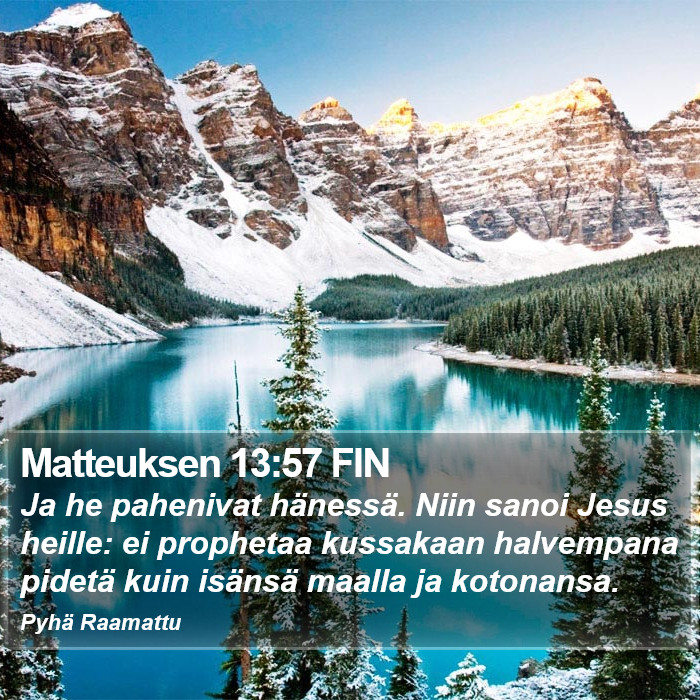 Matteuksen 13:57 FIN Bible Study