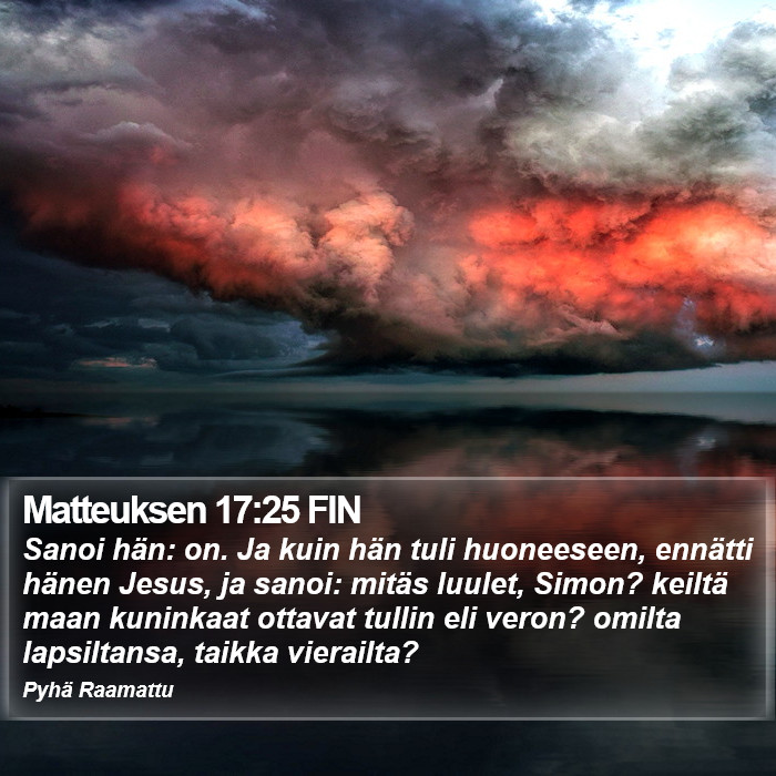Matteuksen 17:25 FIN Bible Study