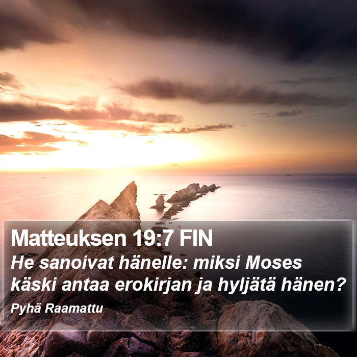 Matteuksen 19:7 FIN Bible Study