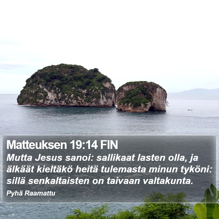Matteuksen 19:14 FIN Bible Study