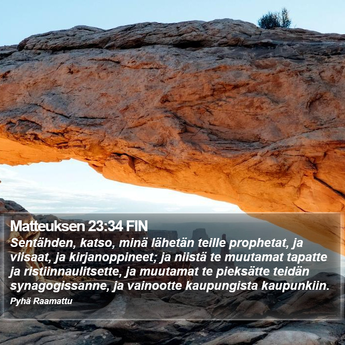 Matteuksen 23:34 FIN Bible Study