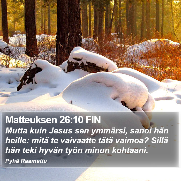Matteuksen 26:10 FIN Bible Study