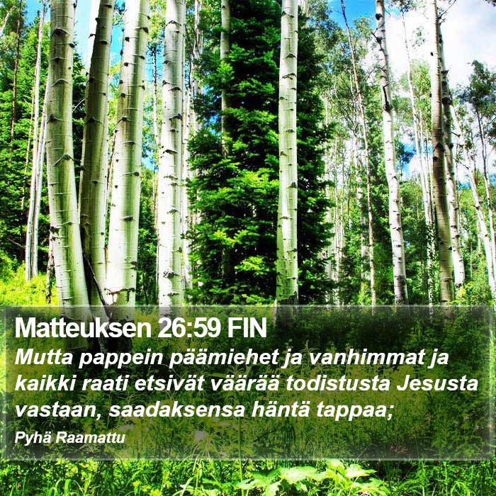 Matteuksen 26:59 FIN Bible Study