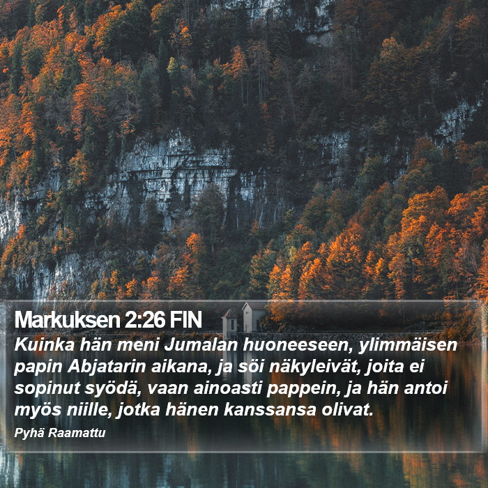 Markuksen 2:26 FIN Bible Study