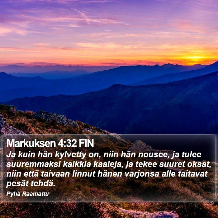 Markuksen 4:32 FIN Bible Study