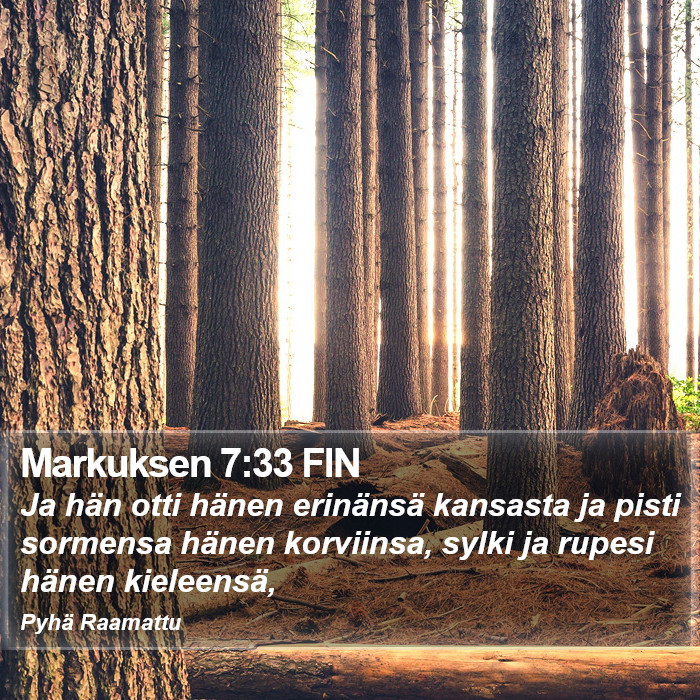 Markuksen 7:33 FIN Bible Study
