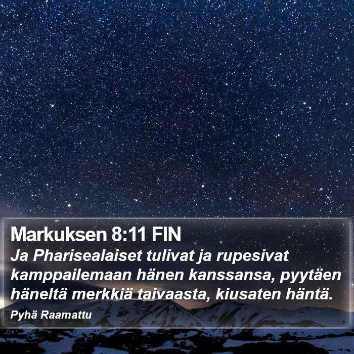 Markuksen 8:11 FIN Bible Study
