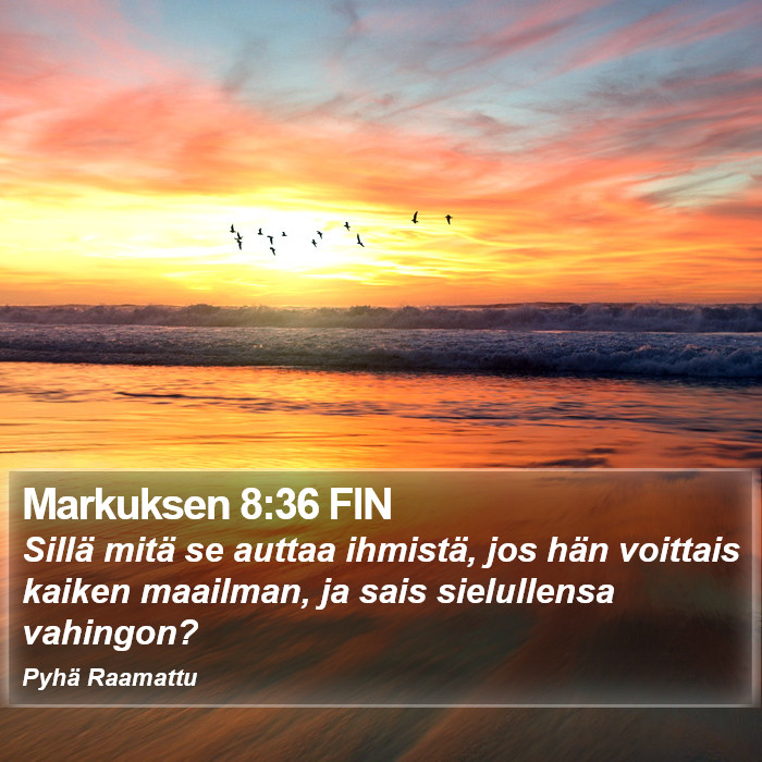 Markuksen 8:36 FIN Bible Study
