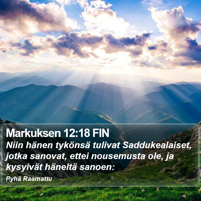 Markuksen 12:18 FIN Bible Study