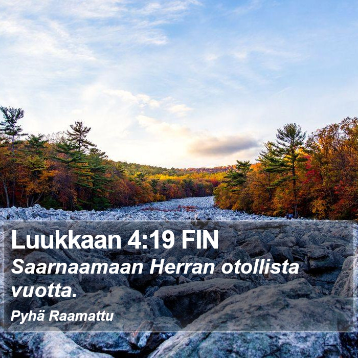 Luukkaan 4:19 FIN Bible Study