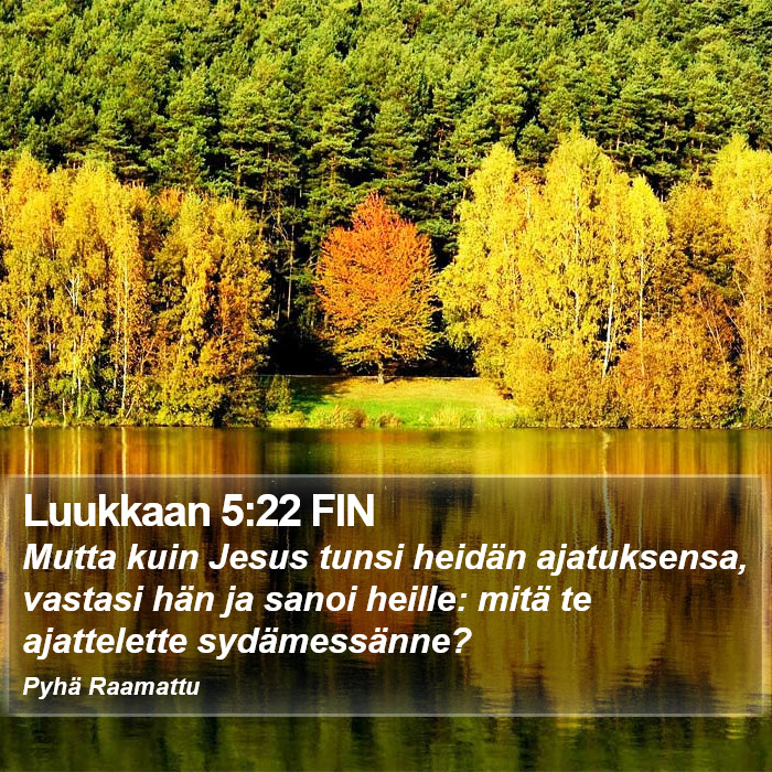 Luukkaan 5:22 FIN Bible Study