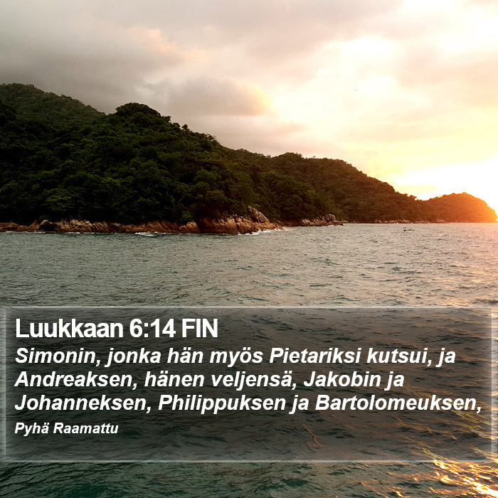 Luukkaan 6:14 FIN Bible Study