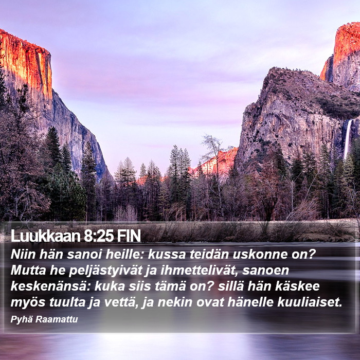Luukkaan 8:25 FIN Bible Study
