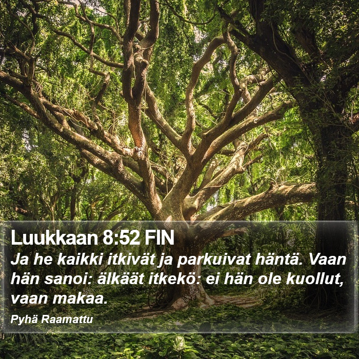 Luukkaan 8:52 FIN Bible Study