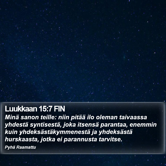 Luukkaan 15:7 FIN Bible Study