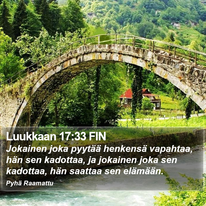 Luukkaan 17:33 FIN Bible Study