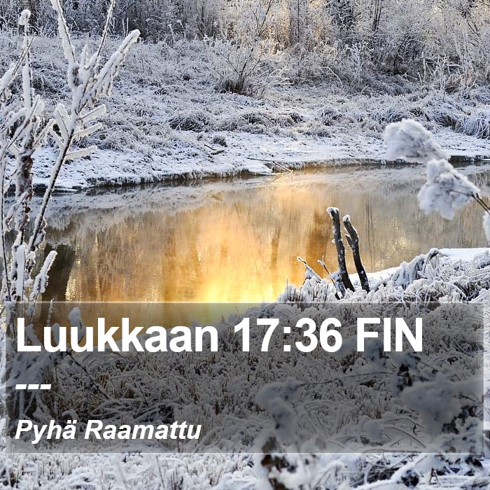 Luukkaan 17:36 FIN Bible Study