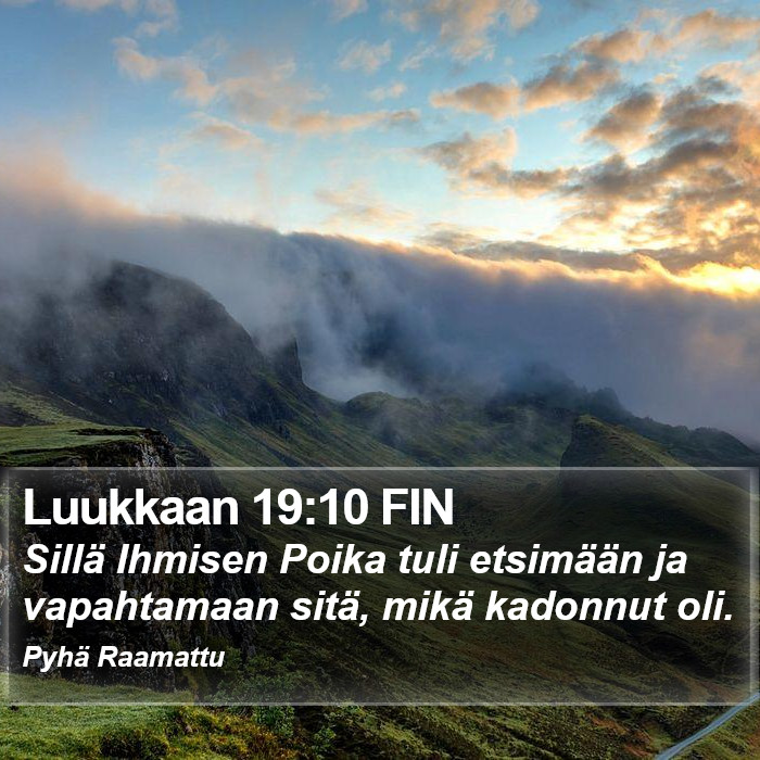 Luukkaan 19:10 FIN Bible Study