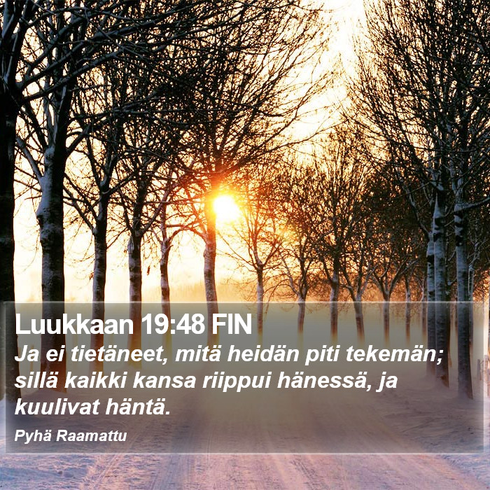 Luukkaan 19:48 FIN Bible Study