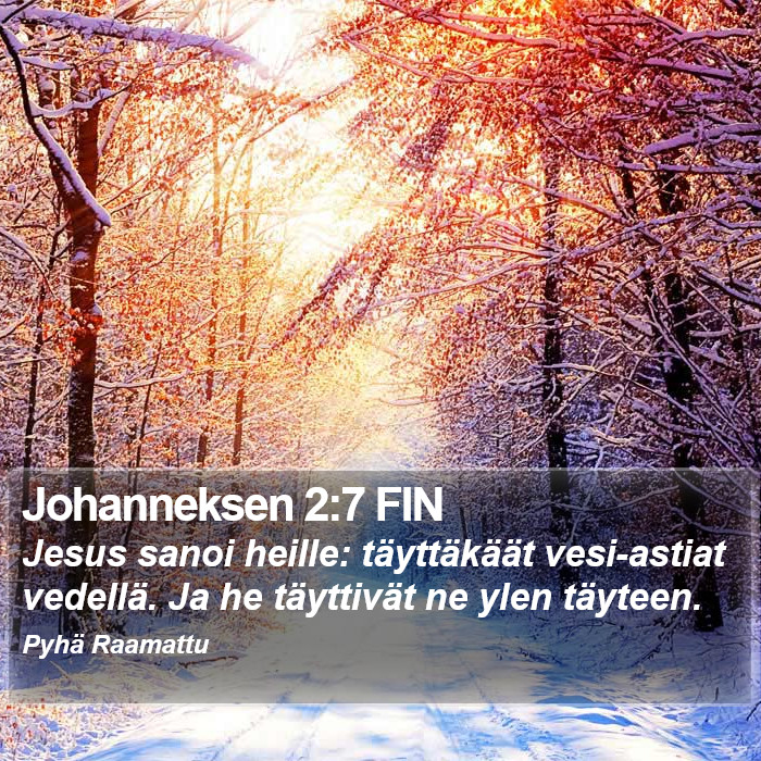 Johanneksen 2:7 FIN Bible Study