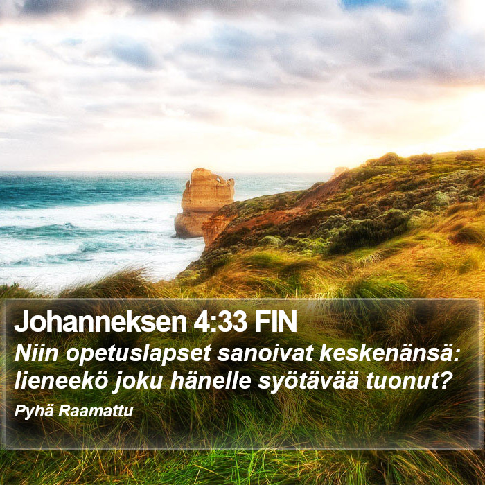 Johanneksen 4:33 FIN Bible Study
