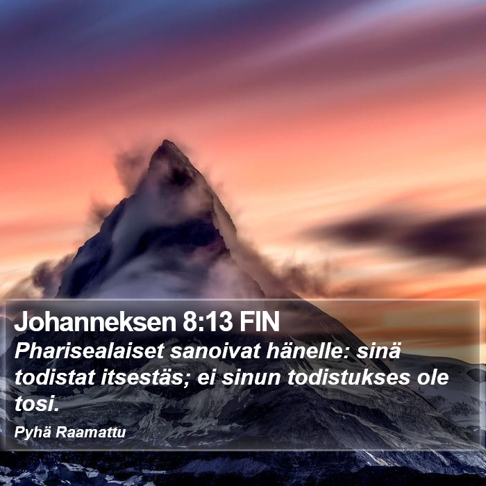 Johanneksen 8:13 FIN Bible Study