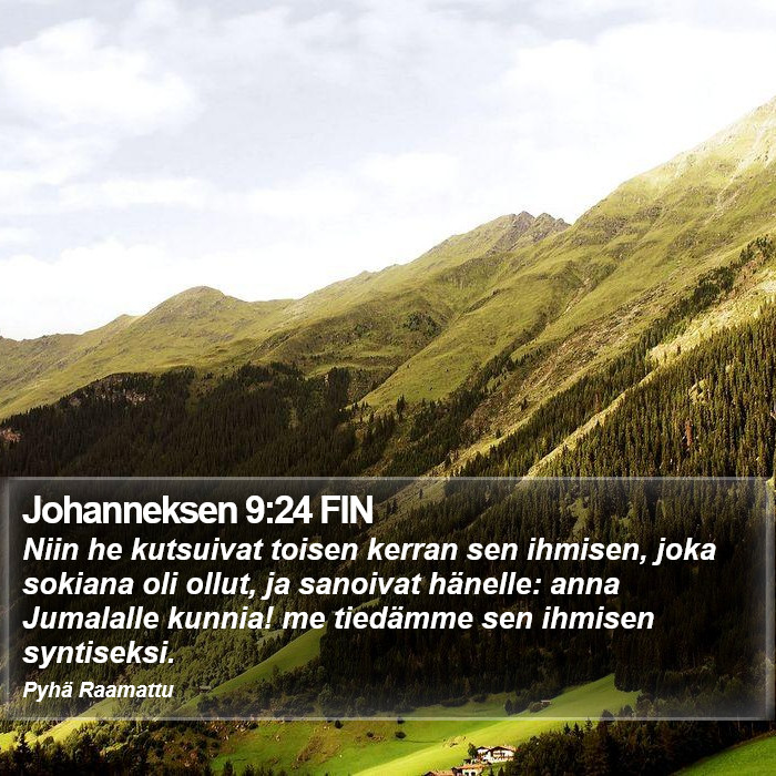 Johanneksen 9:24 FIN Bible Study