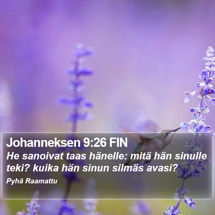 Johanneksen 9:26 FIN Bible Study