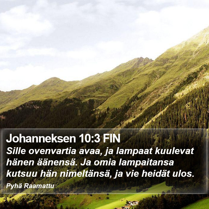Johanneksen 10:3 FIN Bible Study