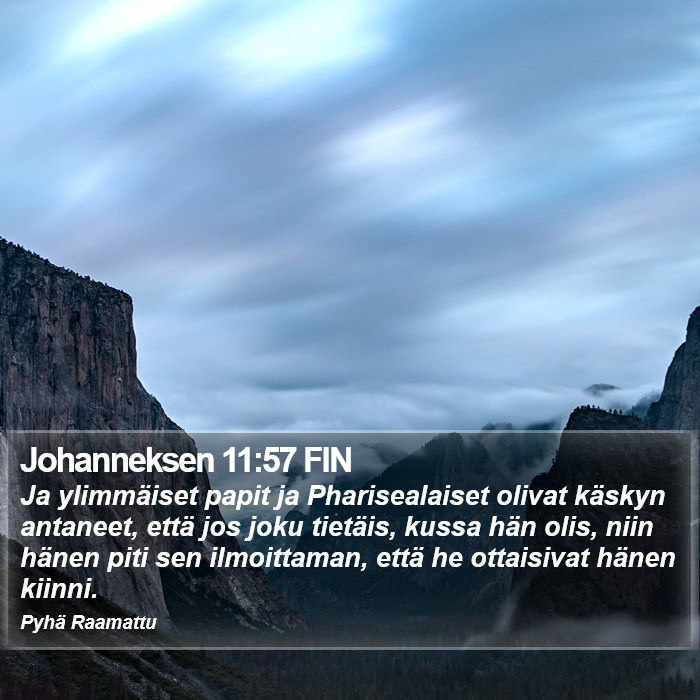 Johanneksen 11:57 FIN Bible Study