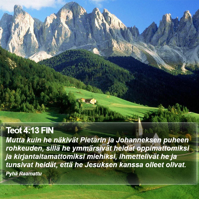 Teot 4:13 FIN Bible Study