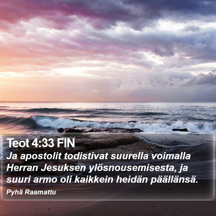 Teot 4:33 FIN Bible Study
