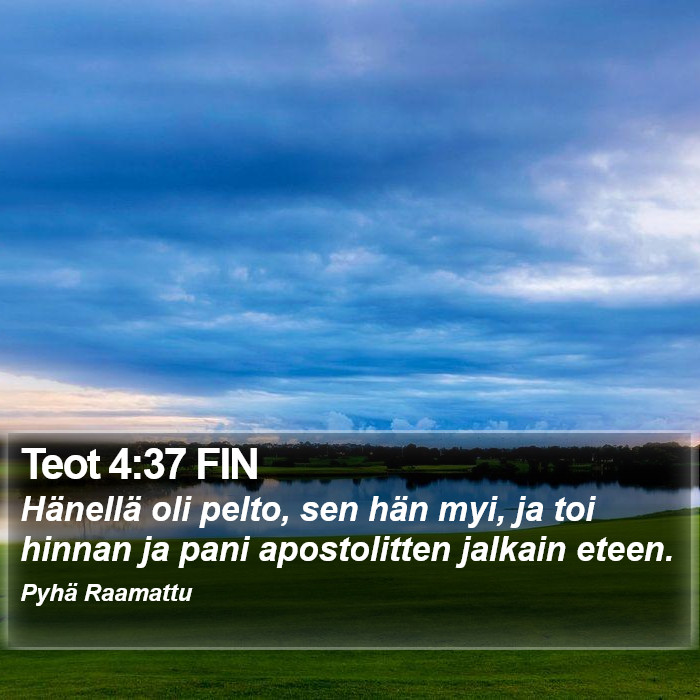 Teot 4:37 FIN Bible Study