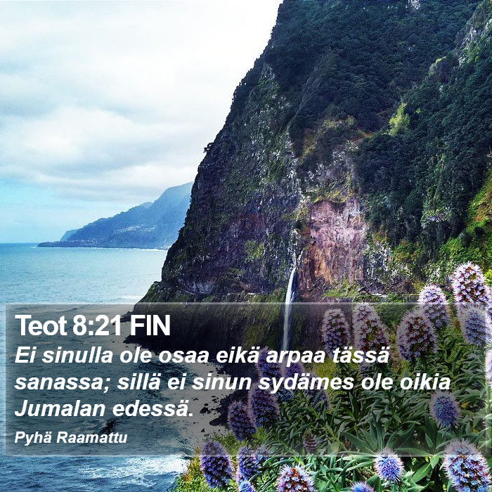 Teot 8:21 FIN Bible Study