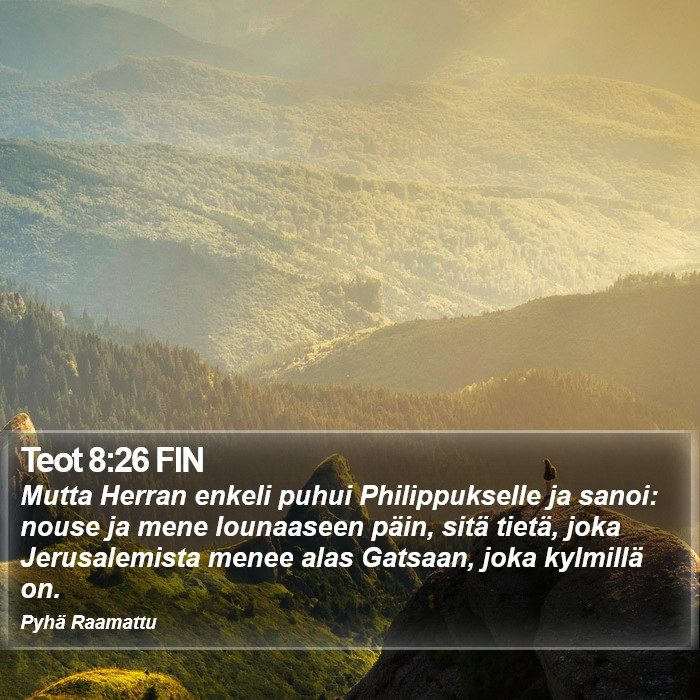 Teot 8:26 FIN Bible Study