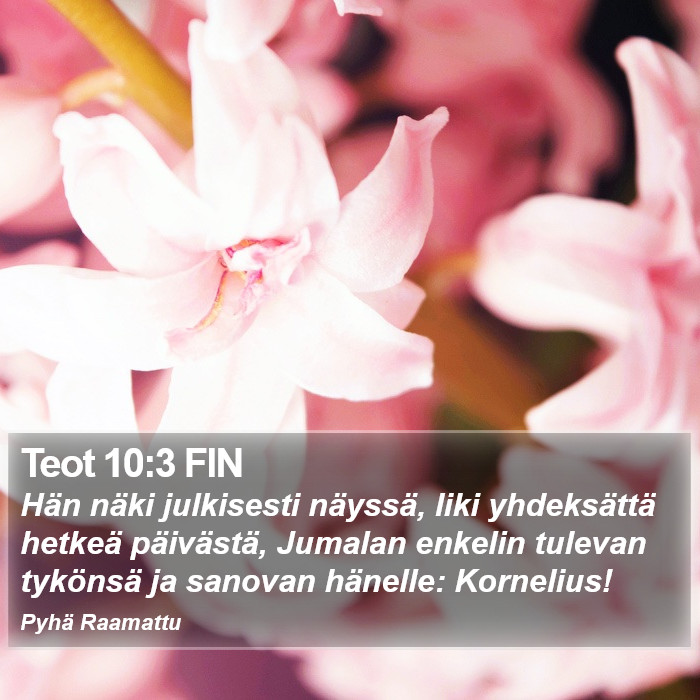 Teot 10:3 FIN Bible Study