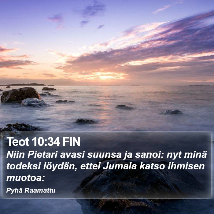 Teot 10:34 FIN Bible Study
