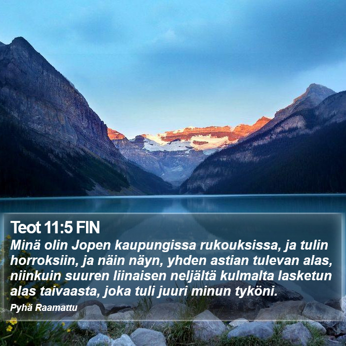 Teot 11:5 FIN Bible Study