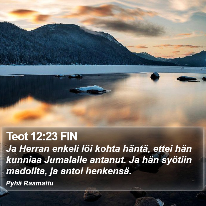 Teot 12:23 FIN Bible Study