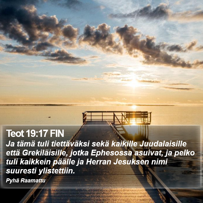 Teot 19:17 FIN Bible Study