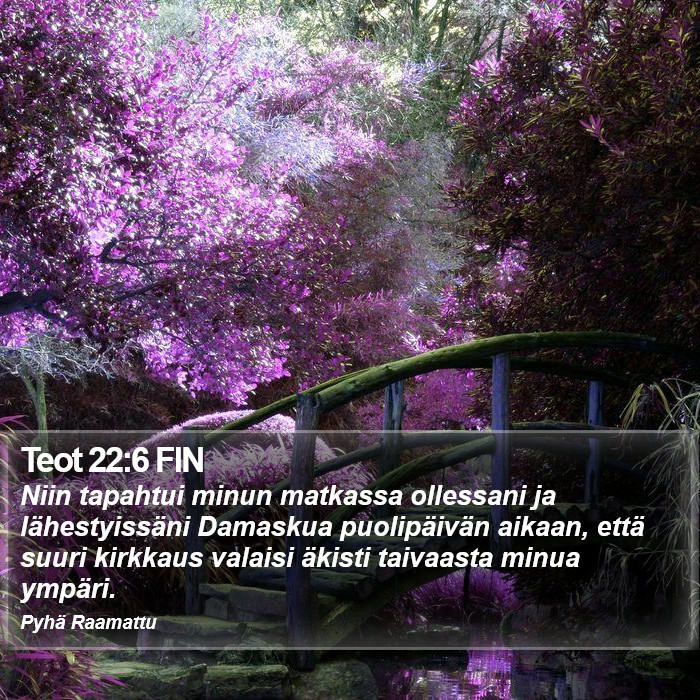 Teot 22:6 FIN Bible Study