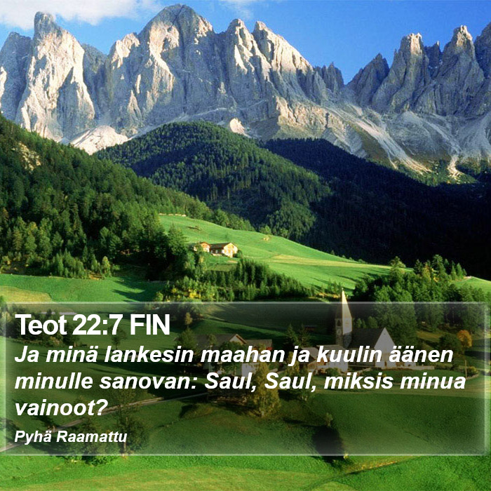 Teot 22:7 FIN Bible Study