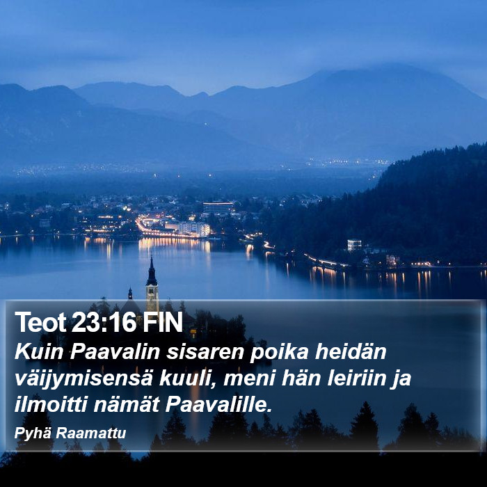 Teot 23:16 FIN Bible Study