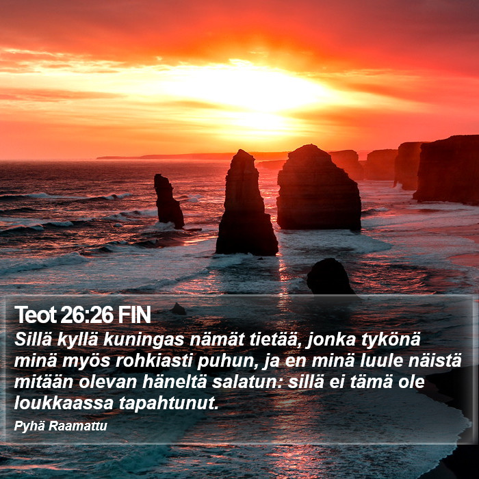 Teot 26:26 FIN Bible Study