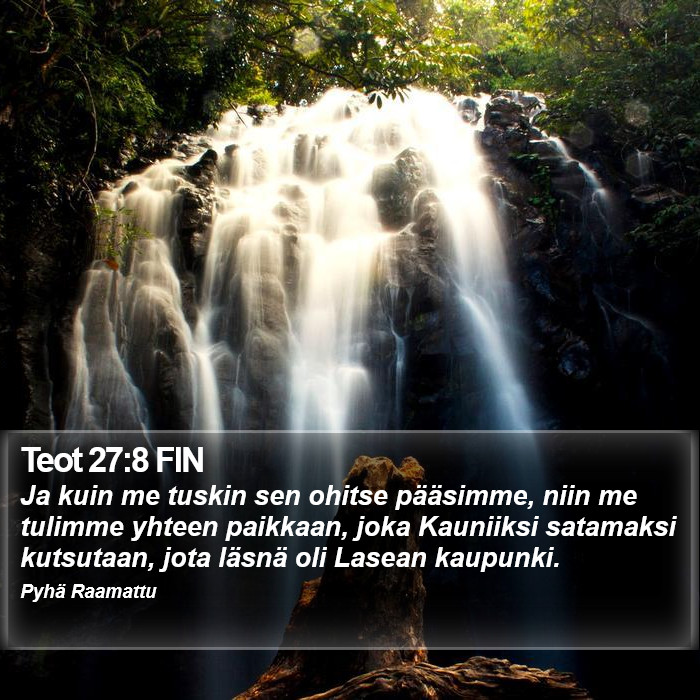 Teot 27:8 FIN Bible Study